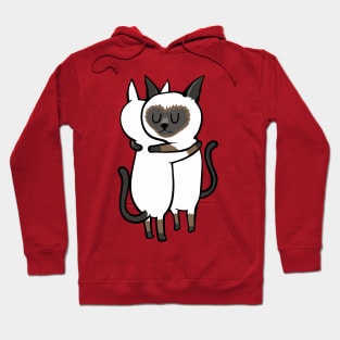 Siamese Cat Hugs Hoodie